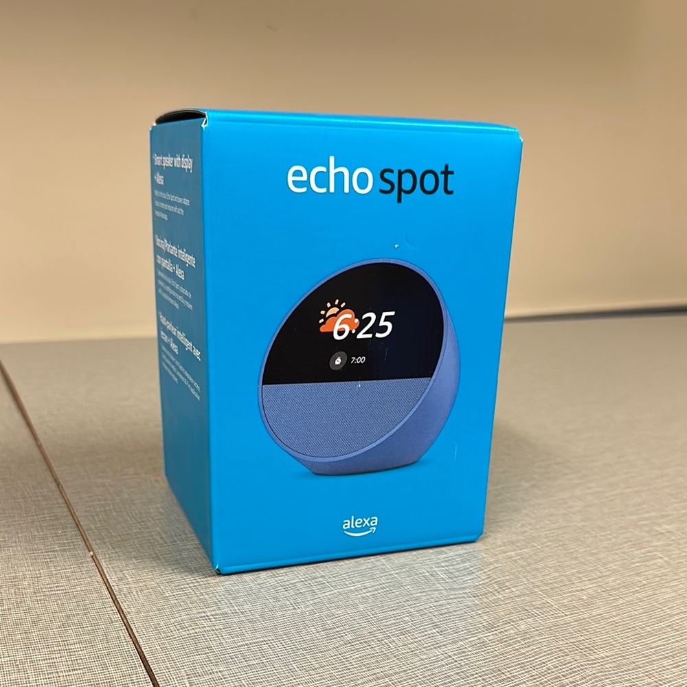 Amazon Echo Spot Smart Speaker with Display in Blue